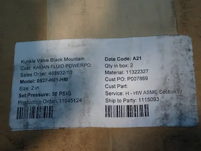 USED KNUCKLE VALVE 0537H01HM