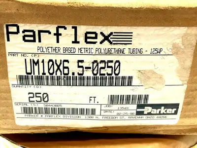 UM10X6.5-0250 | Parker  Polyurethane Tubing 10mm OD x 6.5mm ID 250ft Length - New Other