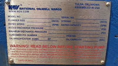 NEW NATIONAL OILWELL VARCO "NOV" 350Q-5 QUINTUPLEX PUMP