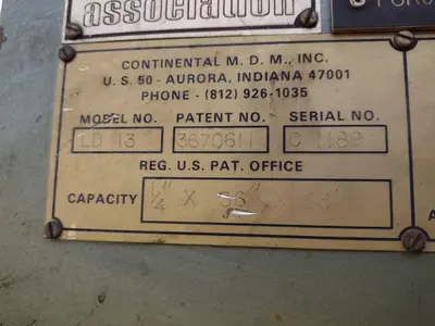 13' x 1/4" AMADA MODEL #M-4065 MECHANICAL POWER SQUARING SHEAR, FRONT GUAGING, CONVEYOR & STACKER: STOCK #19272