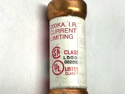 USED LITTELFUSE CURRENT-LIMITING POWR-GARD FUSE CLASS T 600VAC 15A