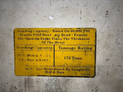 180 TON X 12' WYSONG MODEL #FAB180-144 HYDRAULIC PRESS BRAKE: STOCK #10742