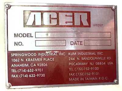 Used 2002 ACER EVS-3VKH Vertical Mills Ohio US | CW WOOD MACHINERY #1362770