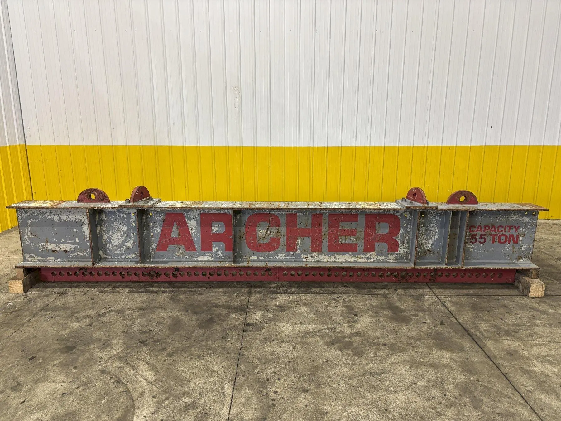 55 TON X 17’ LONG ARCHER STEEL SPREADER BAR / LIFTING BEAM: STOCK #22976