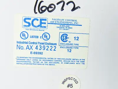 SEC Wall Mount Electrical Enclosure Box JIC 24"x24"x12" W/Back Plate Type 12