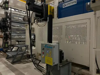 USED 2017 CHIN CHANG,  XALOY, ALLEN BRADLEY, ADVANTAGE (3) ROLL CHROME DOWNSTACK CALENDAR, EACH ROLL 20" DIAMETER X 55" WIDTH; H