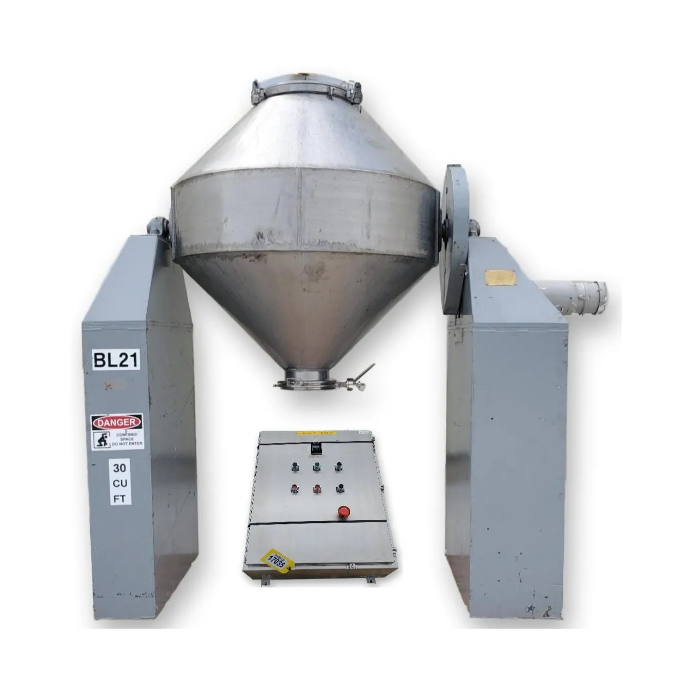 Komline Sanderson 30 Cu Ft Stainless Double Cone Blender Rotary Conical