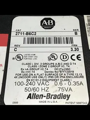USED ALLEN BRADLEY 2711-B6C2 SER B