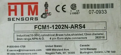 NEW LOT OF 4 HTM FCM1-1202N-ARS4 SENSORS FCM11202NARS4