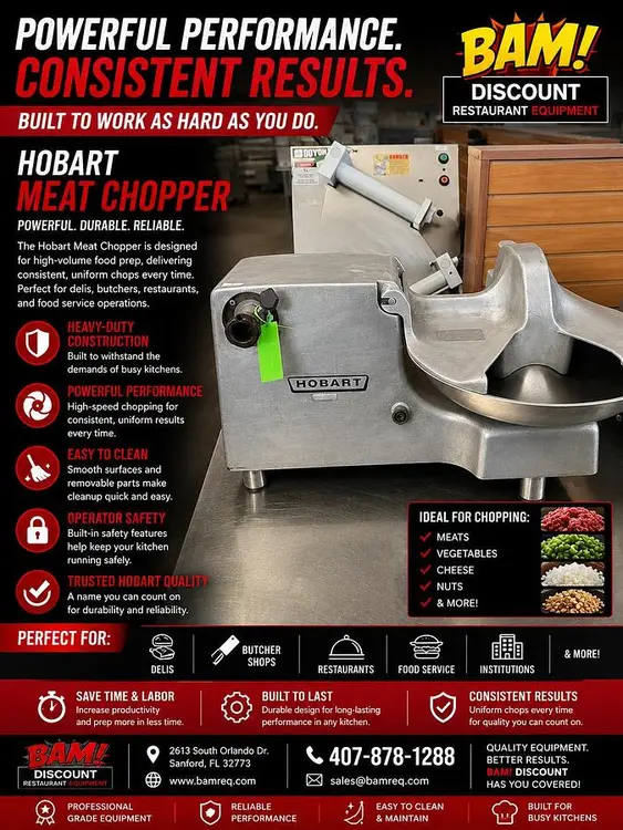 Used HOBART 84186 Choppers Florida US | BAM Discount Restaurant Equipment #1230719