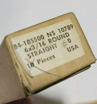 12 Pcs Simonds 6" x 3/16 Round Straight Files 84-185500 NS 10789 New