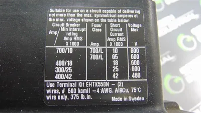 ABB EHW 250 Welding Isolation Contactor Size W5 350A Used