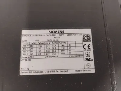 SIEMENS 1PH8131-1AF10-2BC1 Servo Motors | ESS Industrial Equipment Sales (5)