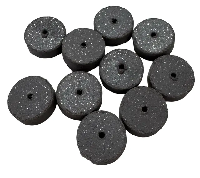 Cratex 7/8" x 3/16" x 1/16" Rubberized Straight Wheel, Extra Fine, 10 Pack