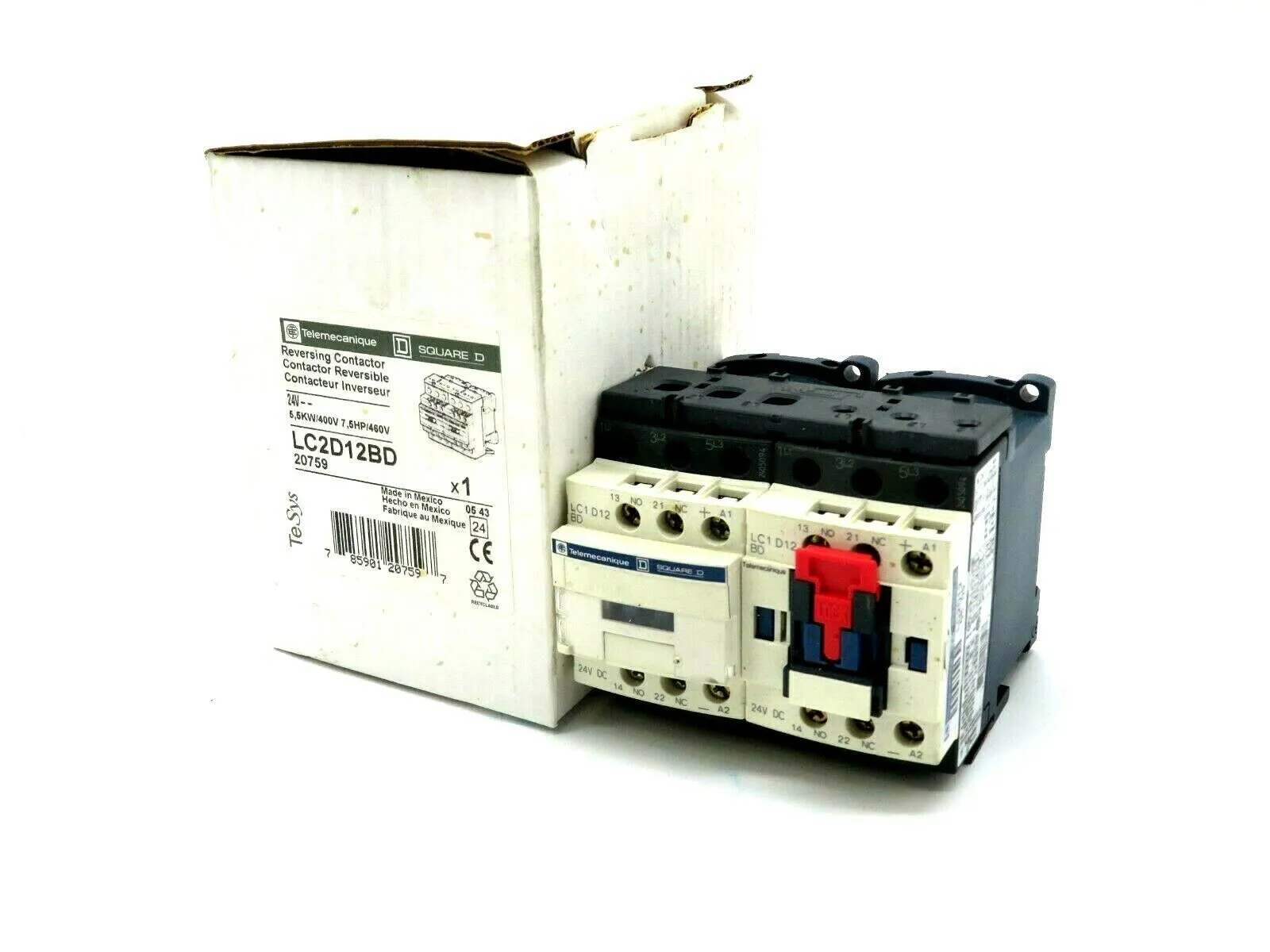 NEW SQUARE D TELEMECANIQUE LC2D12BD REVERSING CONTACTOR