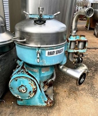 (3) Alfa-Laval TX 310S-34H-50 nozzle centrifuges, 316SS.