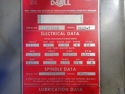 USED DOALL D6187