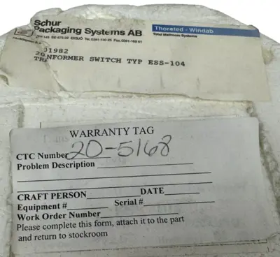 NEW TYPE: ESS-104 VARIABLE TRANFORMER 2001982