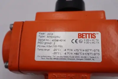 BETTIS BALL VALVE RPE0025U 1 IN 150 LB STOCK #310-A