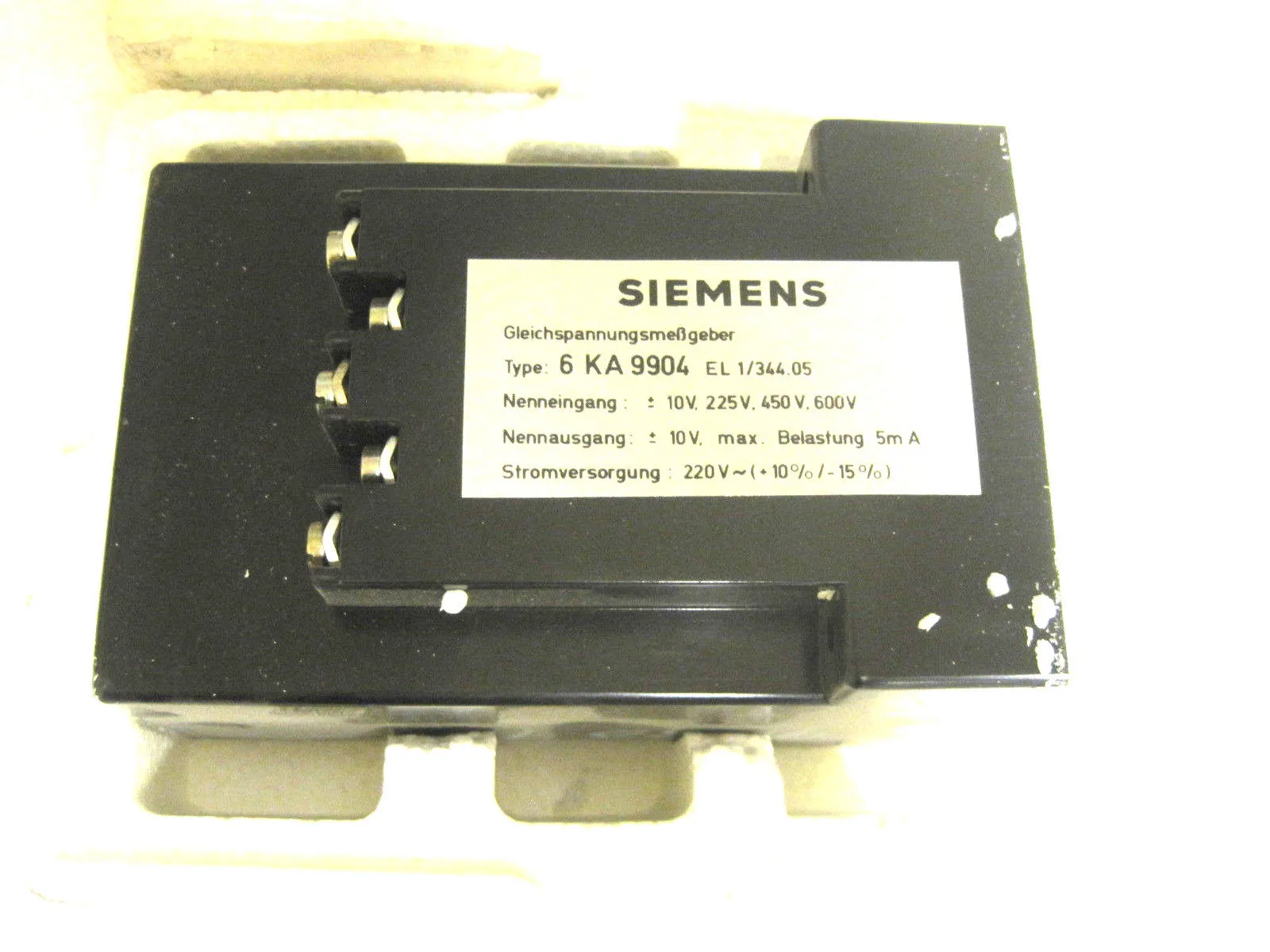 NEW SIEMENS 6KA9-904 TRANSDUCER 6KA9904