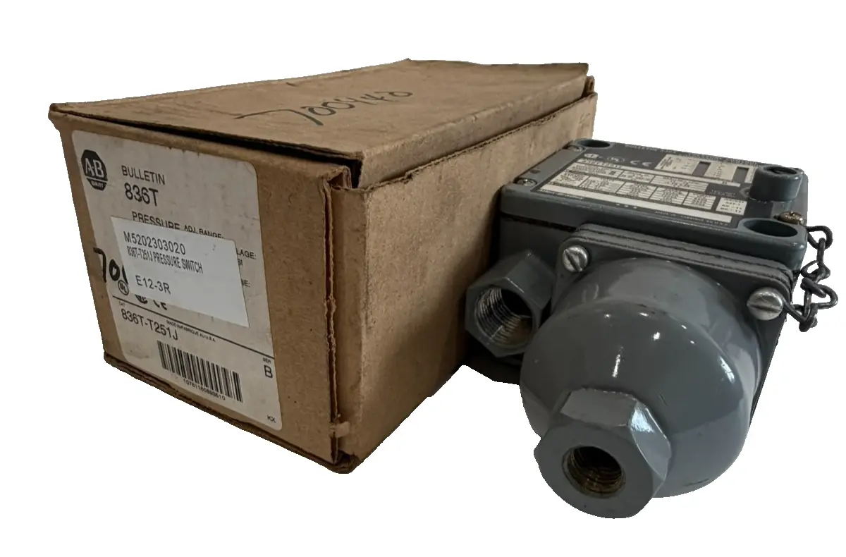 ALLEN BRADLEY 836T-T251J PRESSURE SWITCH SER. B 836TT251J NEW, SURPLUS