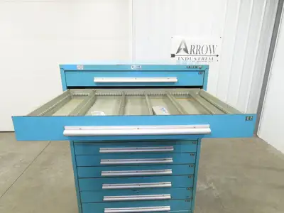 Nu-Era Modular Tool Storage Cabinet 11 Drawer 45x28x61" Stanley Vidmar Blue
