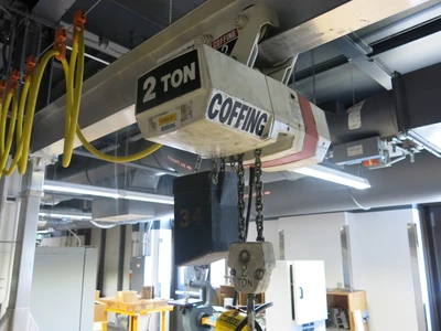 Spanco 2 Ton Aluminum A-Frame Hoist w/ Coffing 2 Ton Electric Hoist
