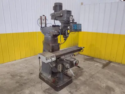 2 HP DOALL MODEL @PM-200V RAM TYPE VERTICAL MILL WITH POWER FEED & DRO: STOCK #22880