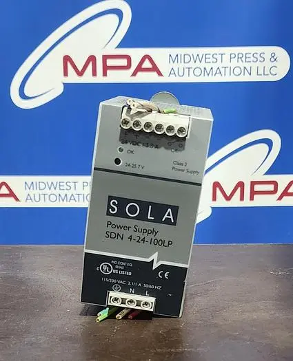 Used SOLA SDN 4-24-100LP Power Supplies Michigan US | Midwest Press and Automation #577294
