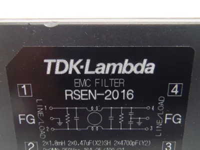 USED TDK-LAMBDA EMC FILTER, 250 VAC, 16A