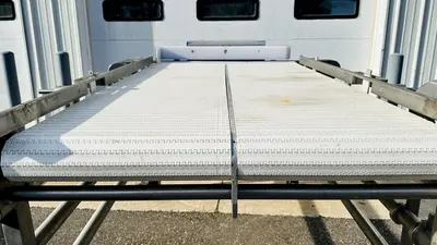 USED BURFORD SO72846 S.S. ACCUMULATION TABLE W/ 2-MOTORS