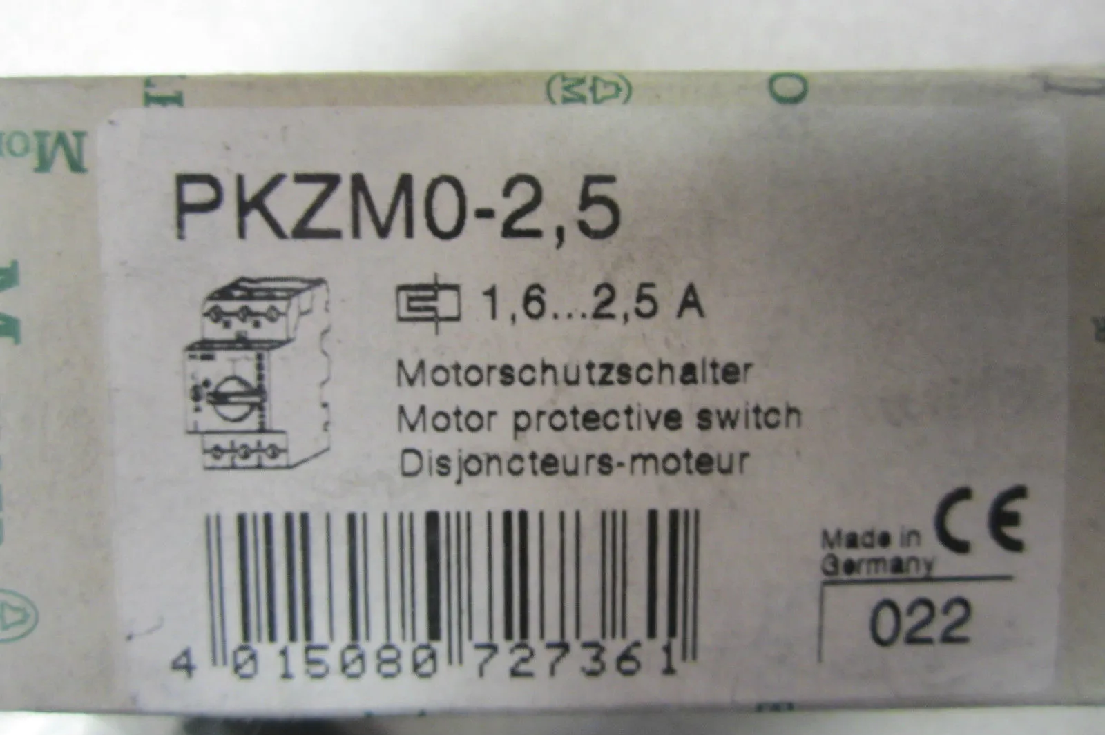 NEW MOELLER PKZM0-2,5 MOTOR PROTECTOR PKZM025