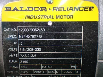 NEW BALDOR RELIANCE M34H578X716