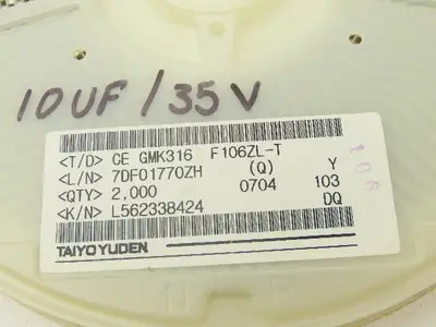 Taiyo Yuden GMK316F106ZL-T Ceramic Capacitors Tape And Reel 35V 5000 Pcs