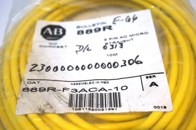 NEW ALLEN BRADLEY 889R-F3ACA-10 CORDSET SER.A 889RF3ACA10