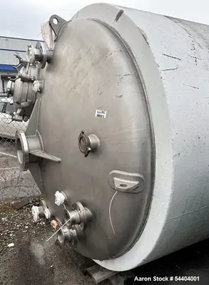 Used DCI 316L Stainless Steel Jacketed Tank 8,500 Liter Vertical Vessel