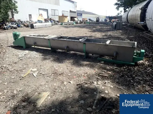 Used Spaans Manufacturing LTD. 20" X 201" Spaans Screw Conveyor, S/S, 5 HP Screw Conveyors Ohio US | Federal Equipment Company #128422