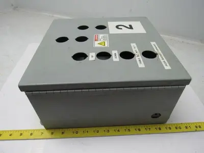 Cooper B-Line 12126-12CHC Continuous Hinge JIC Enclosure w/Back Plate 12x12x6