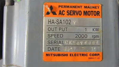 Mitsubishi HA-SA102Y Permanent Magnet AC Servo Motor Used