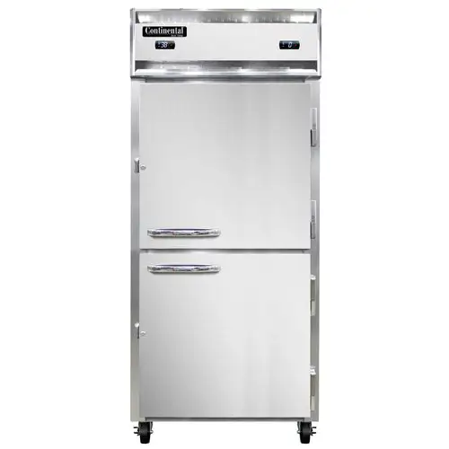 Continental 1RFXNSAHD 36 1/4" One Section Commercial Combo Refrigerator Freezer - Solid Doors, Dual Temp, 115v
