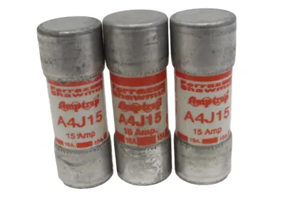 NEW FERRAZ SHAWMUT A4J15 FUSES 15 AMP LOT OF 3