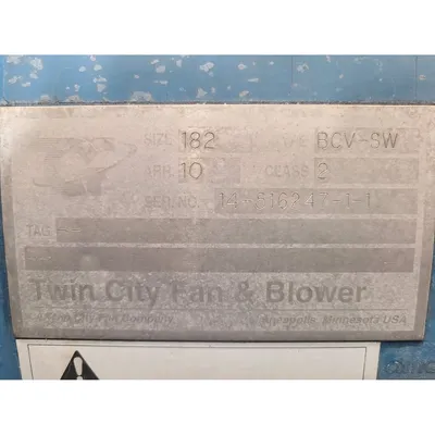USED TWIN CITY FAN & BLOWER 182 BCV