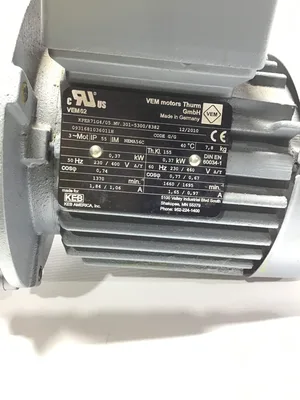 Boston Gear F715B15KVB5H3T1 Worm Right-Angle Gearmotor 15:1 Ratio