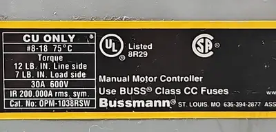 Bussmann OPM-1038RSW Fuse Block - Class CC - 30A - 3 Pole (BIN3.4.4)