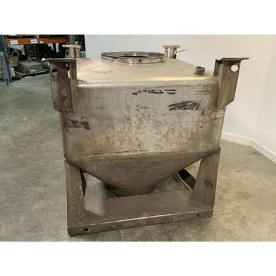 Used 1000 Liter (35 cu. Ft) IBC Matcon Stainless Steel Portable Tote Bin