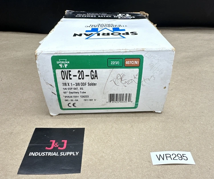 New | in-Stock Sporlan OVE-20-GA Valves/Fittings Indiana US | J&J Industrial Supply #876943