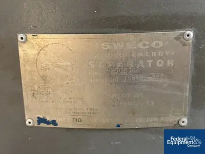 Used SWECO 60" Sweco Screen, S/S, Single Deck Sweco Screens Ohio US | Federal Equipment Company #1339965