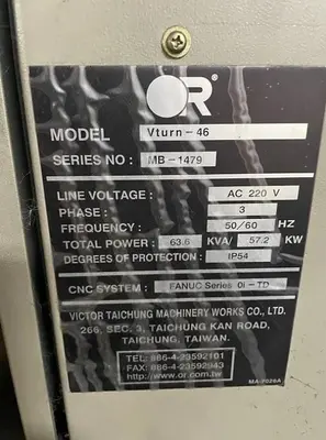 USED 2012 VICTOR TAICHUNG VTURN 46