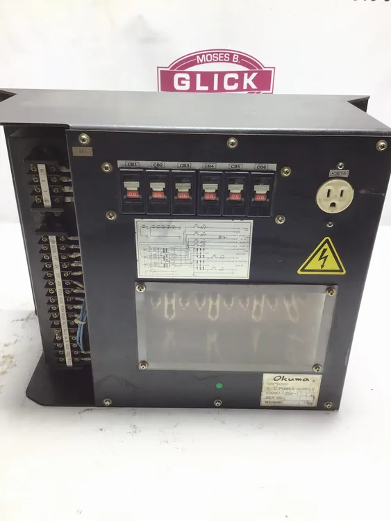 Used OKUMA ⚙️ MODEL: OSP5000 / E0451-254-013 — GENUINE REPLACEMENT PART FOR PRECISION MACHINES Power Supplies | Moses B Glick #990946