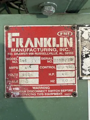 USED FRANKLIN MANUFACTURING 546 2V